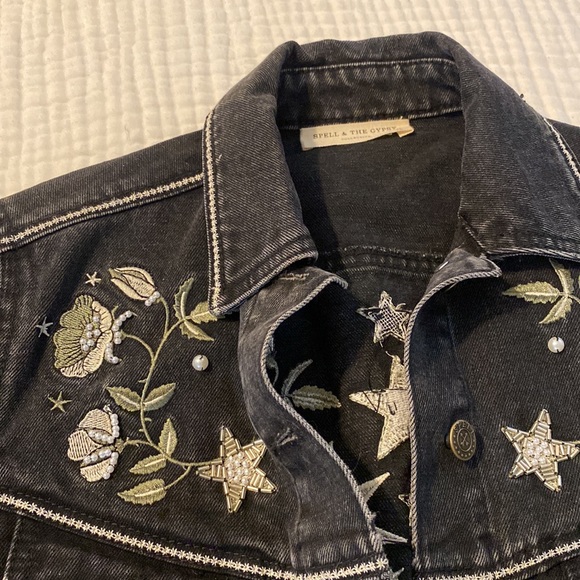 Spell and The Gypsy Celestial Embellished Denim Jacket - Picture 3 of 3